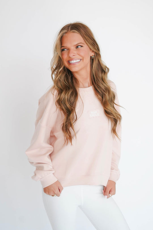 Scarlet & Gold War Eagle Patch Scuba Crop Sweatshirt