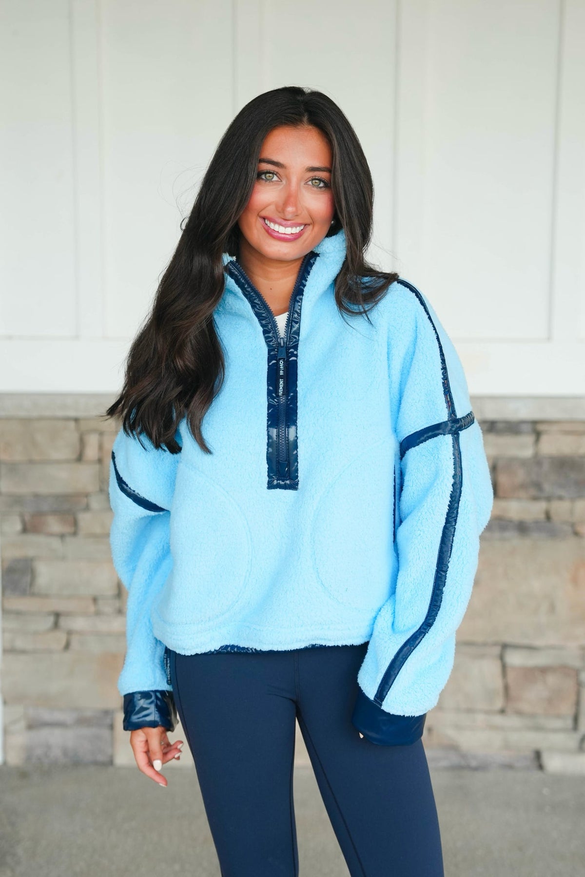 Free People Mountain High Shine 1/2 Zip