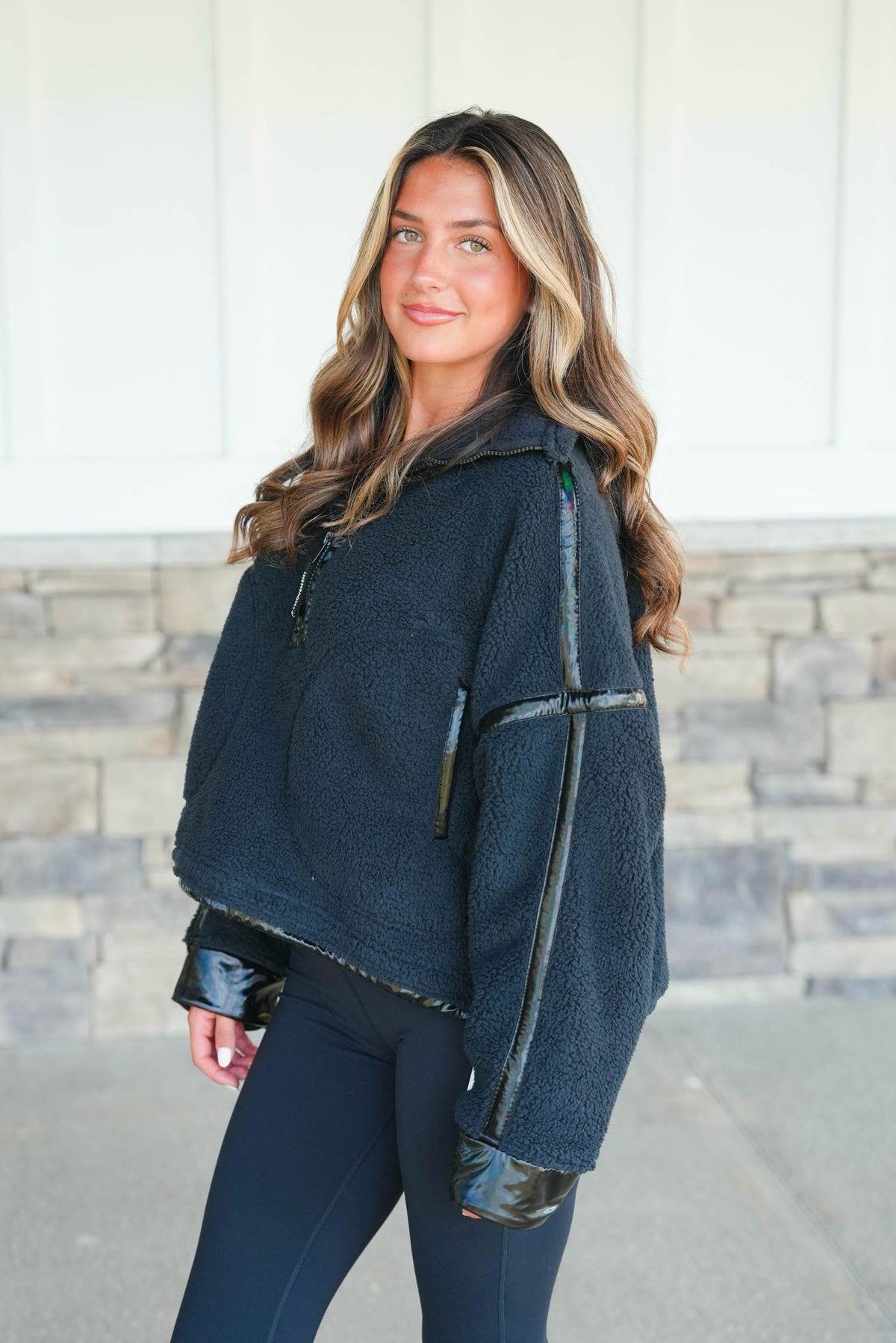 Free People Mountain High Shine 1/2 Zip