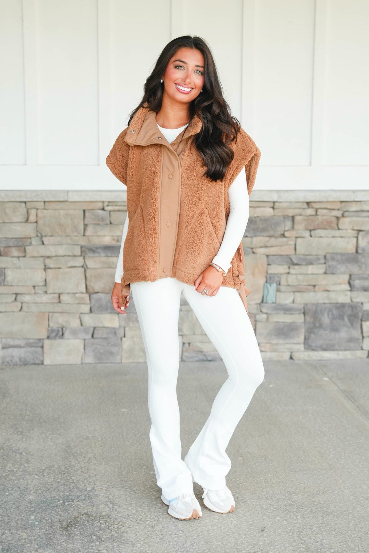 ✨極美品✨ボーダーズアットバルコニー　PEPLUM ZIP VEST 中綿　38 Free People Scout It Out Fleece Vest - Pants Store