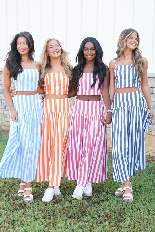 Sideline Style Stripe Skirt