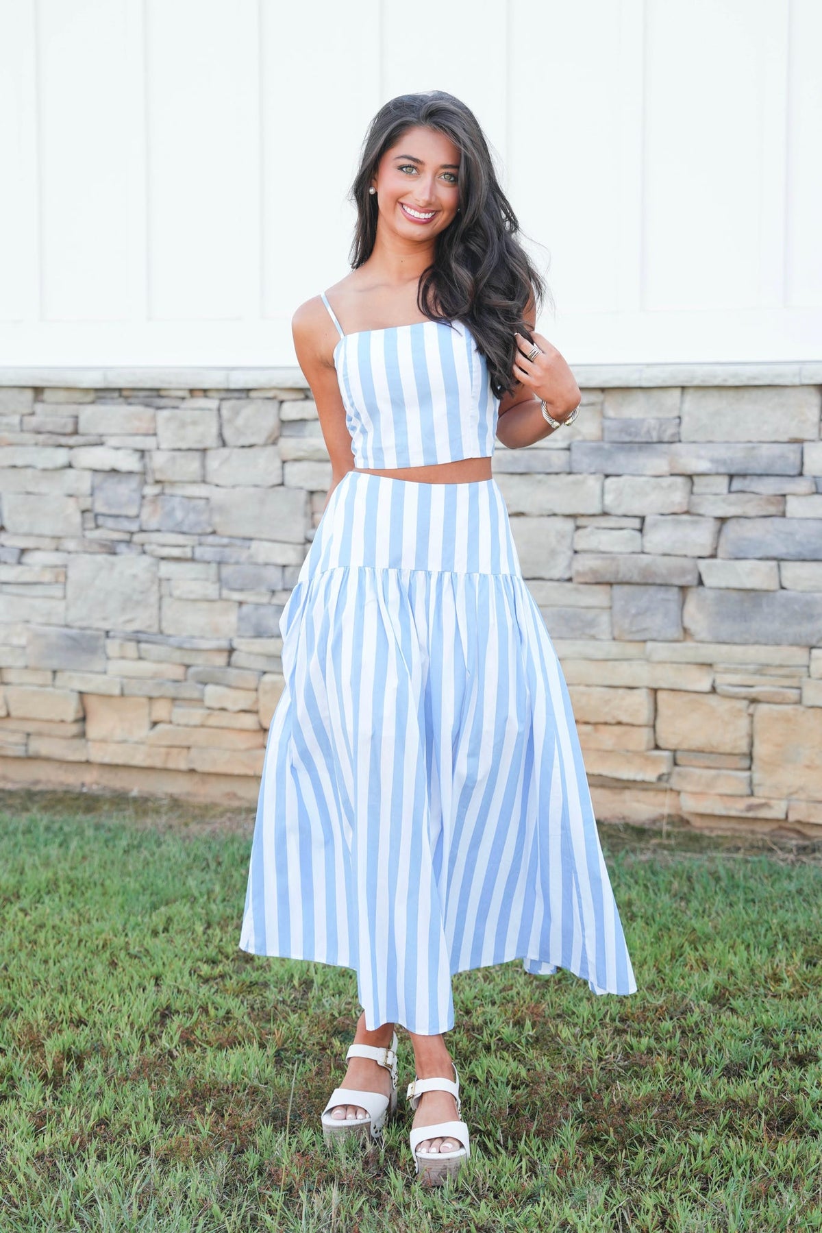 Sideline Style Stripe Skirt