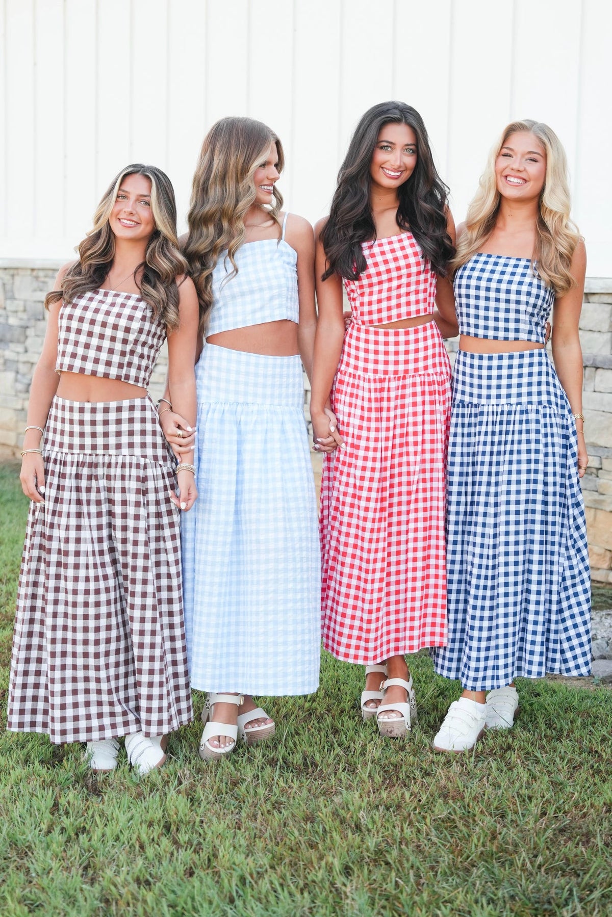 Sideline Style Gingham Top