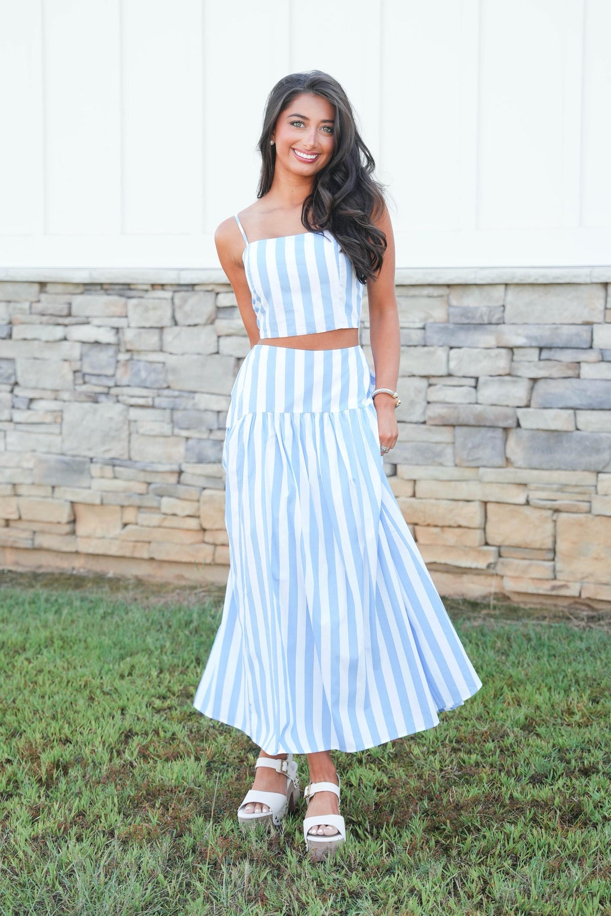 Sideline Style Stripe Skirt