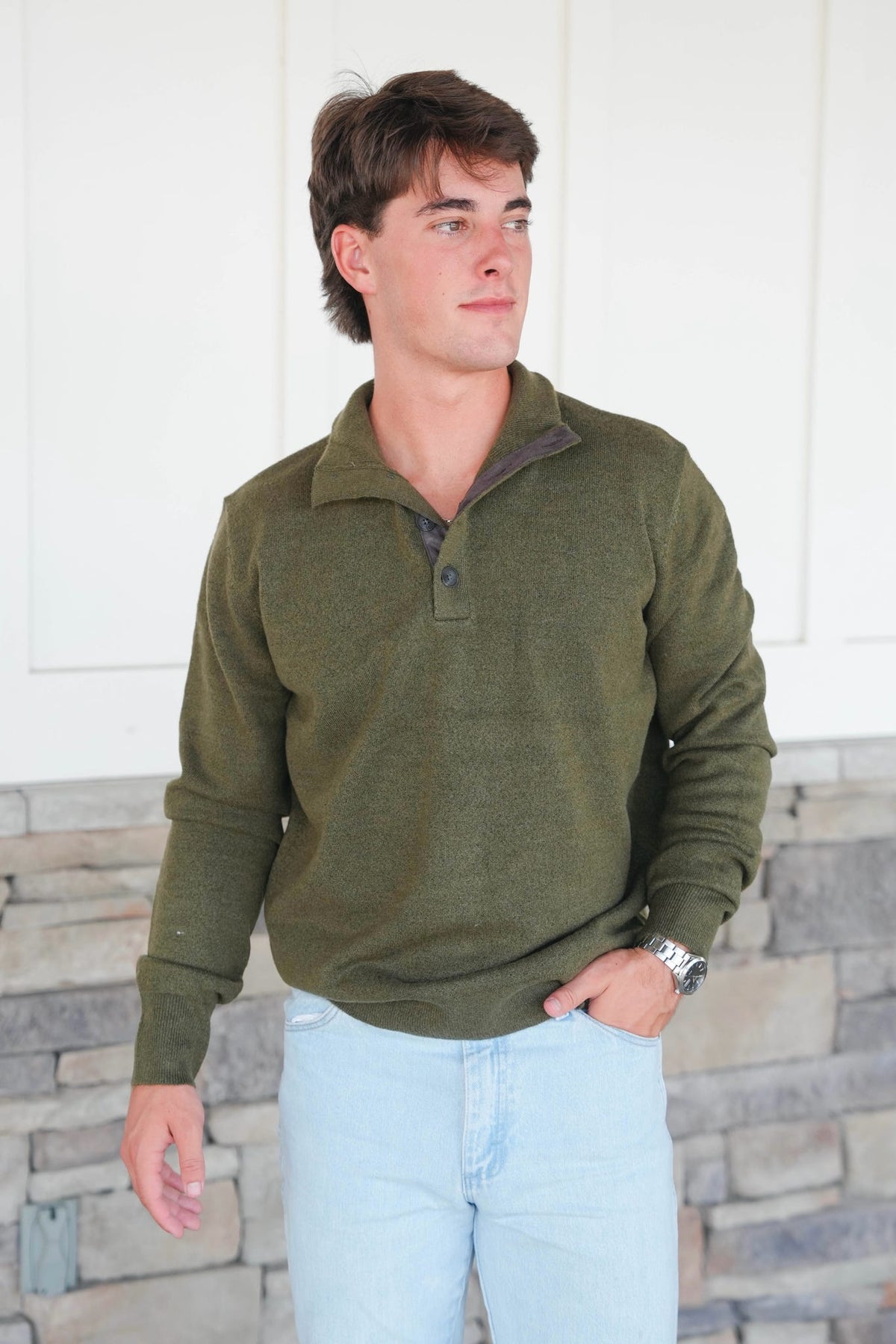 North River Mock Neck Pullover