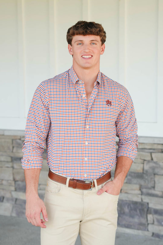 Taylor & Mick Plaid Aubie Button Down