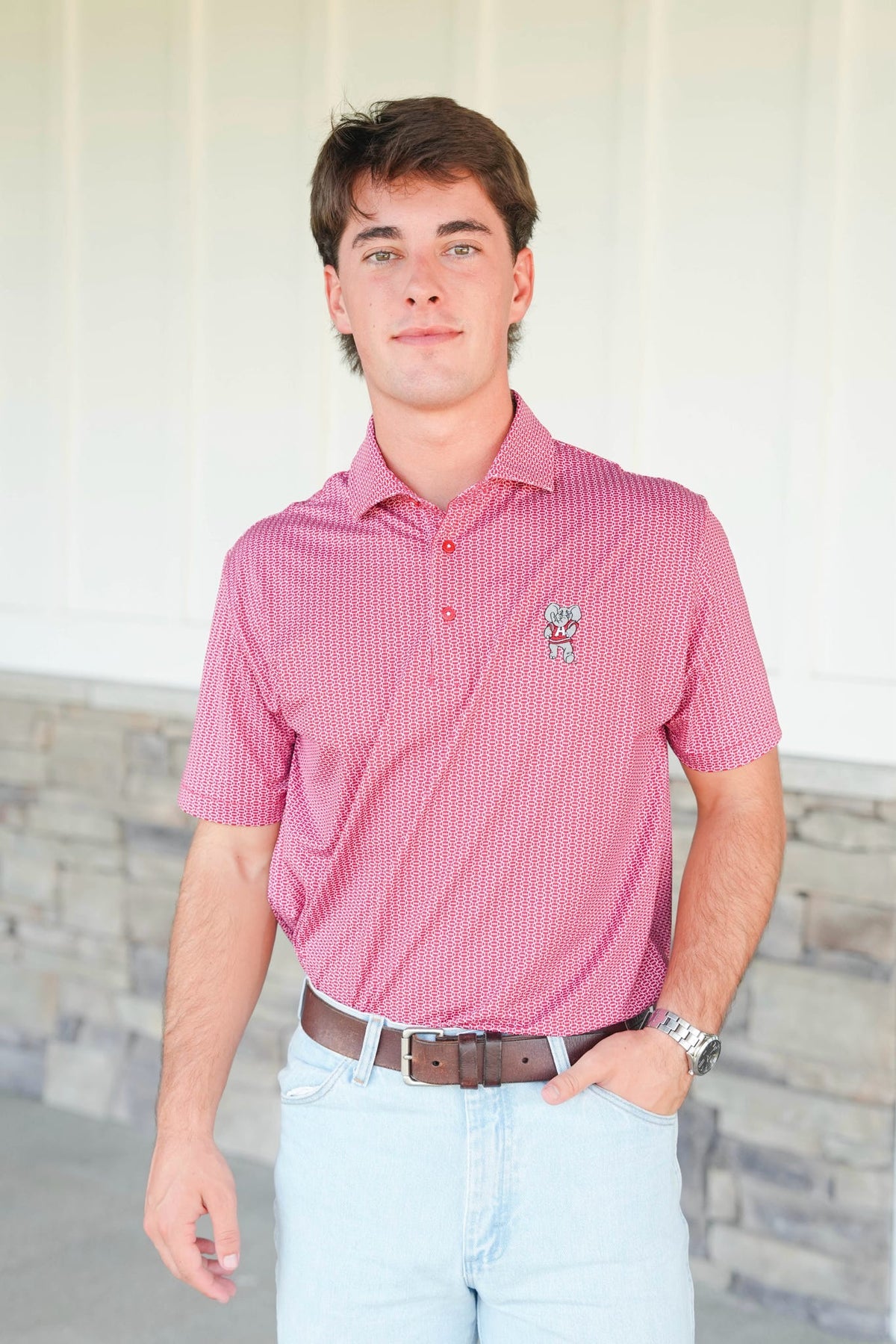 Taylor & Mick Vault 9 Geometric Polo