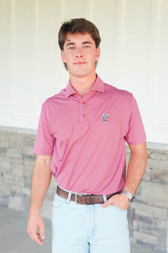 Taylor & Mick Vault 9 Geometric Polo