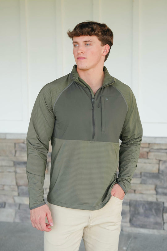 Duck Camp Lightweight Grid Tech Fleece 1/2 Zip