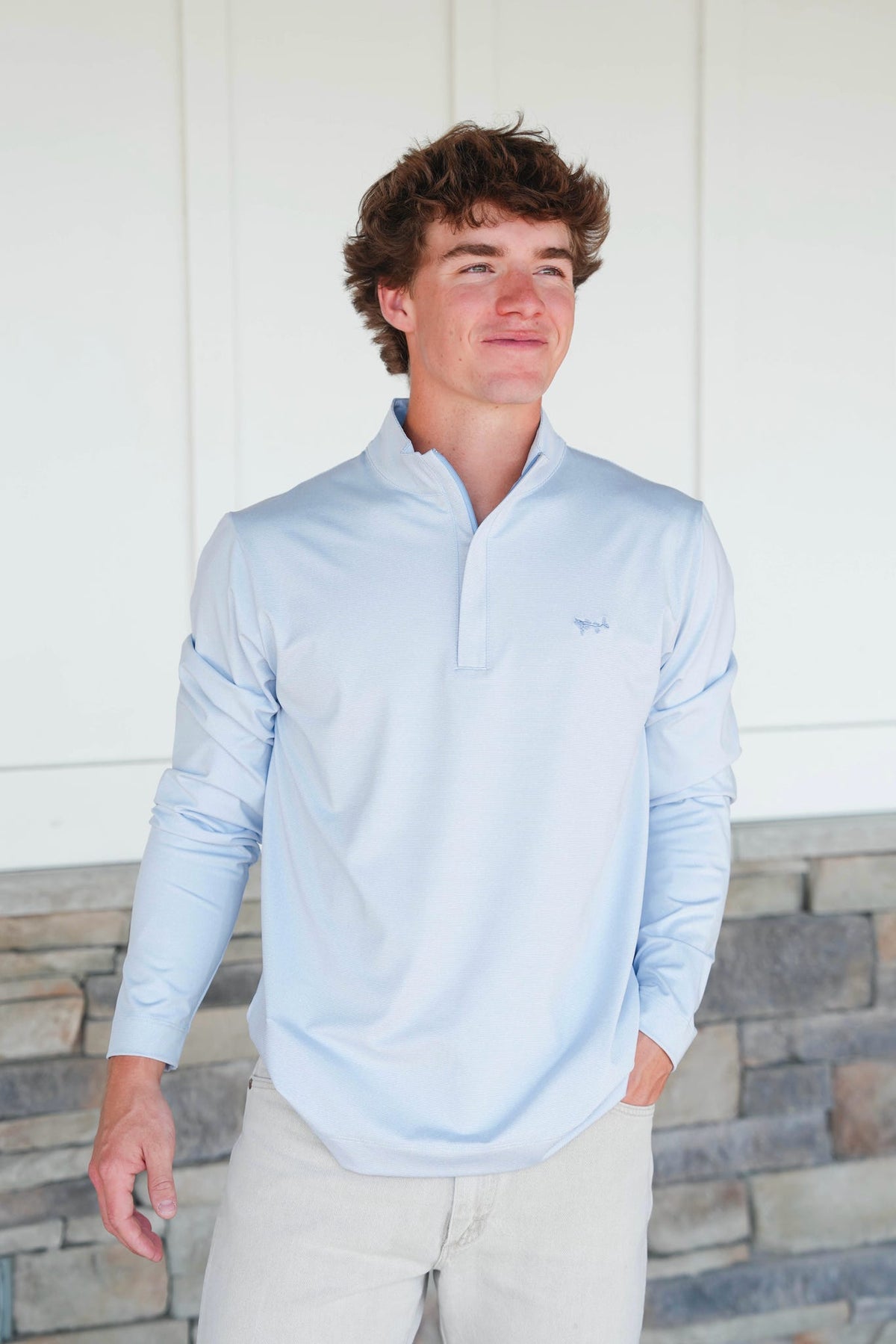 Coastal Cotton End on End 1/4 Zip