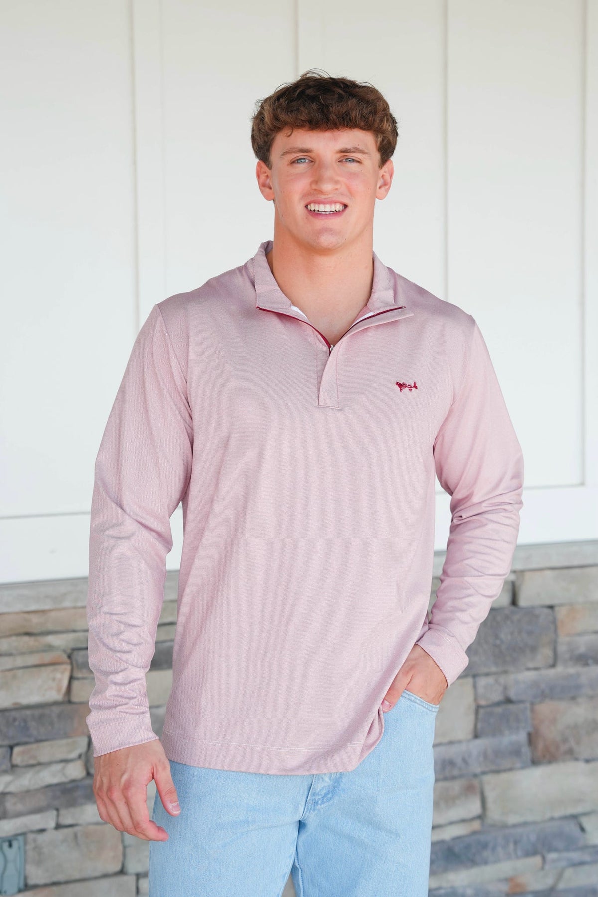 Coastal Cotton End on End 1/4 Zip