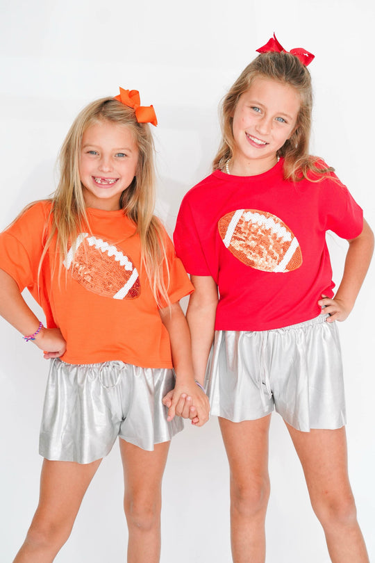 Girls' Sequin Football Tee