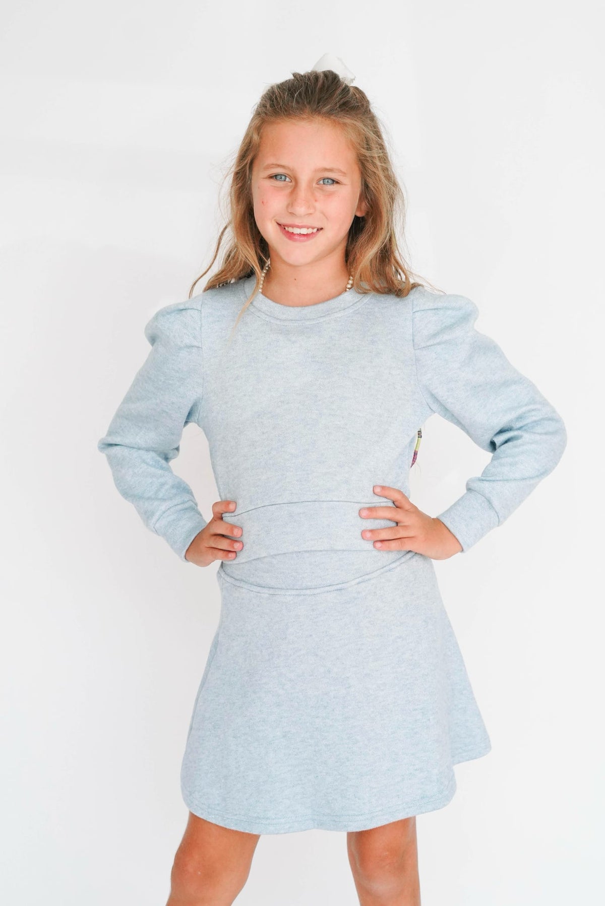 Girls' Pleat Peyton Sweater