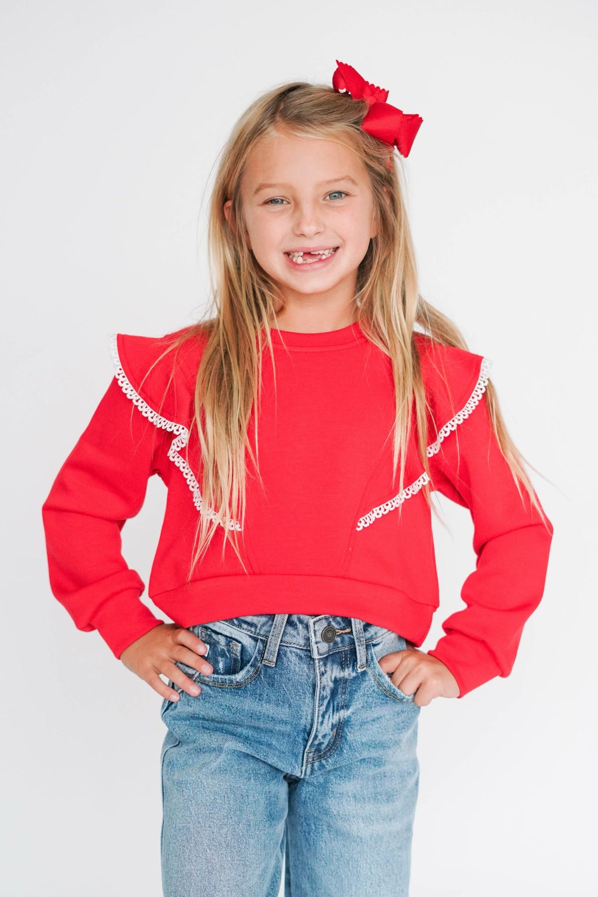 Girls' Pleat Livvy Sweater