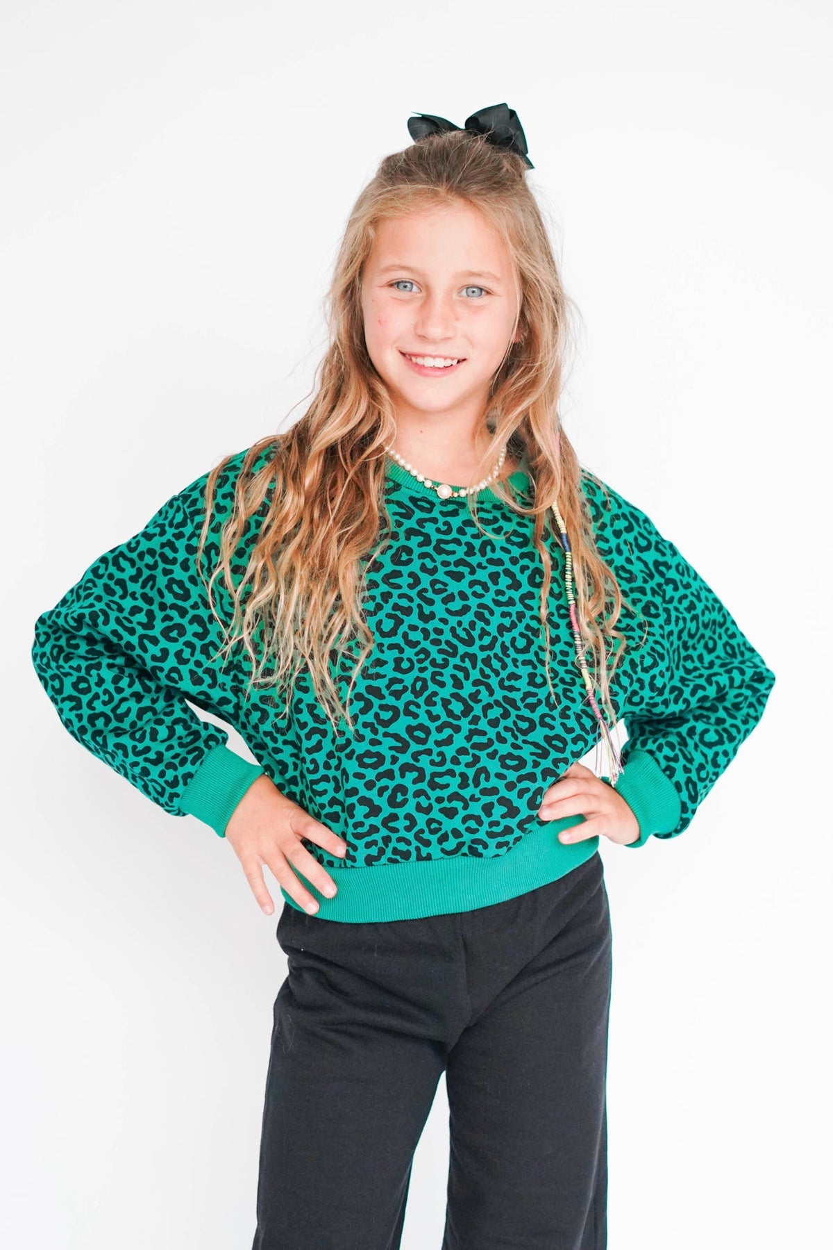 Girls' Leopard Sweatshirt