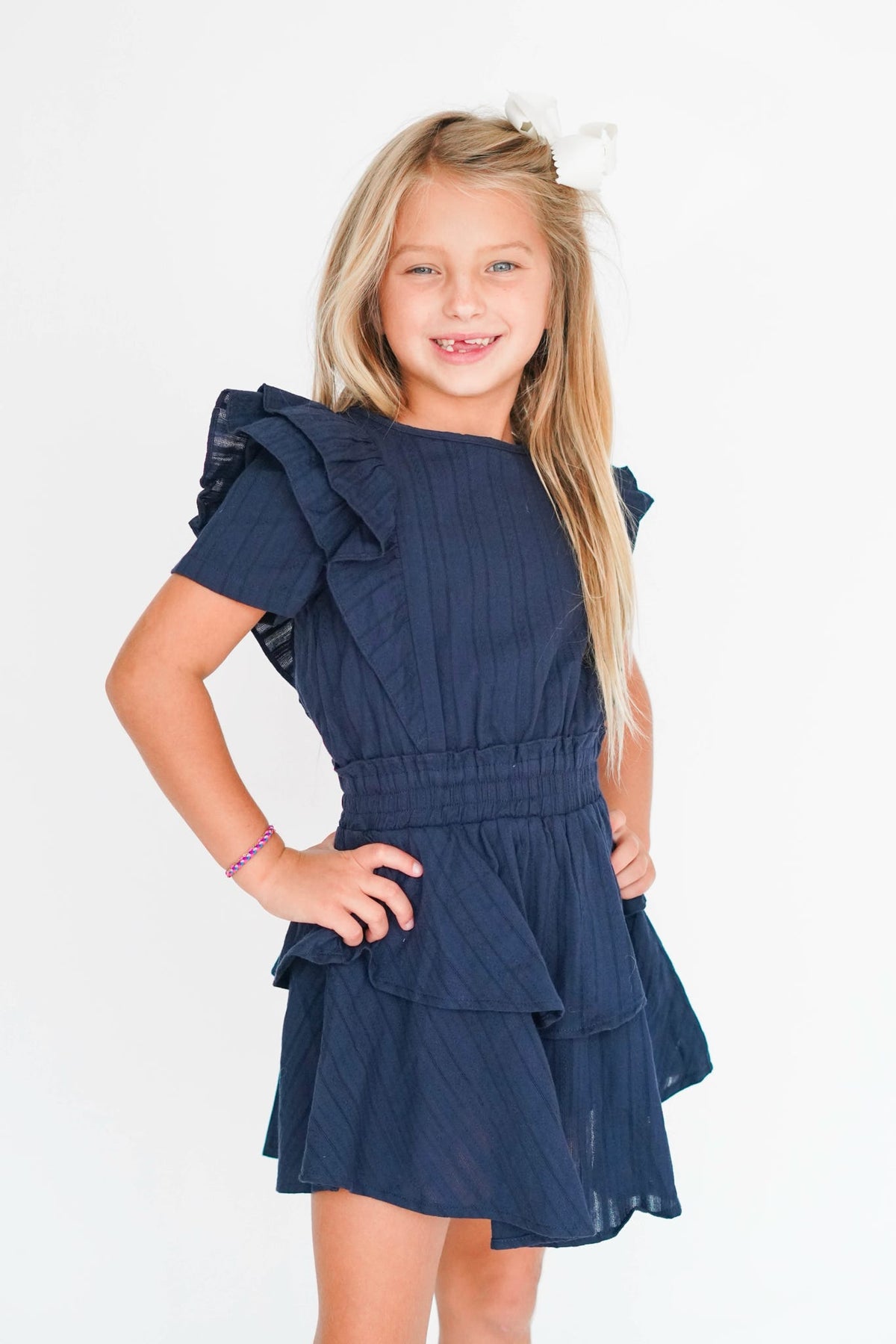 Girls' Pleat Collier Dress