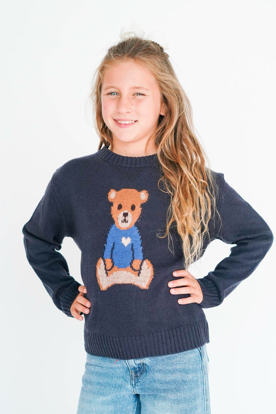 Girls' Vintage Havana Bear Sweater
