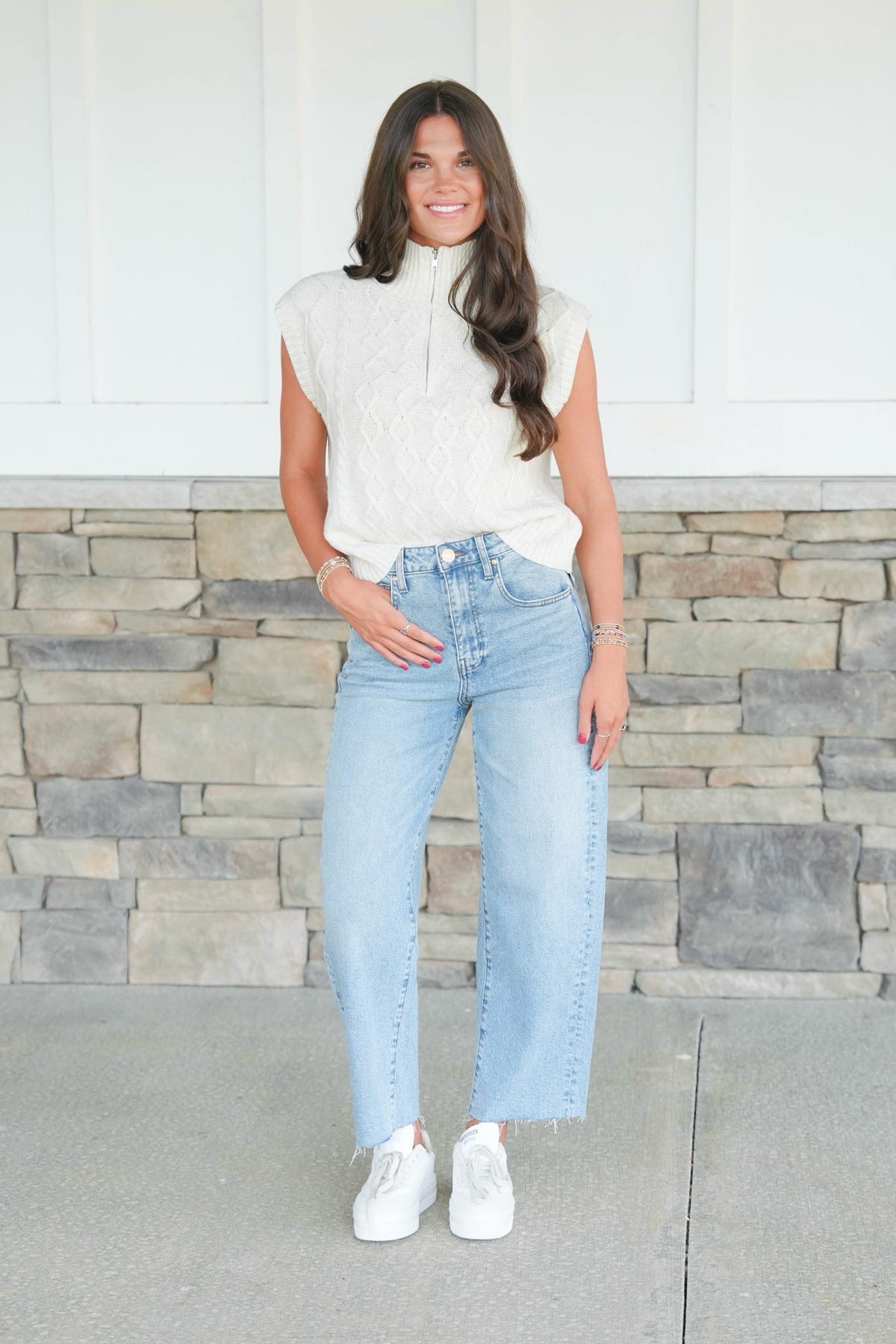 Kut Gwen High Rise Wide Leg Raw Hem Jean