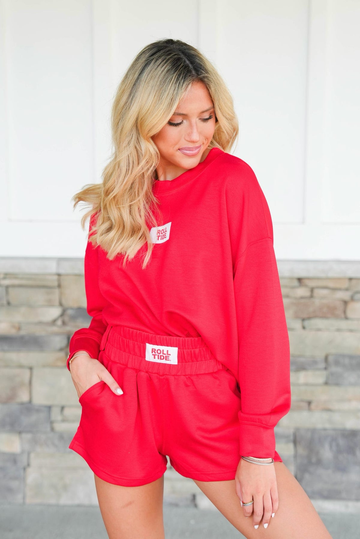 Scarlet & Gold Roll Tide Ava Airy Crewneck