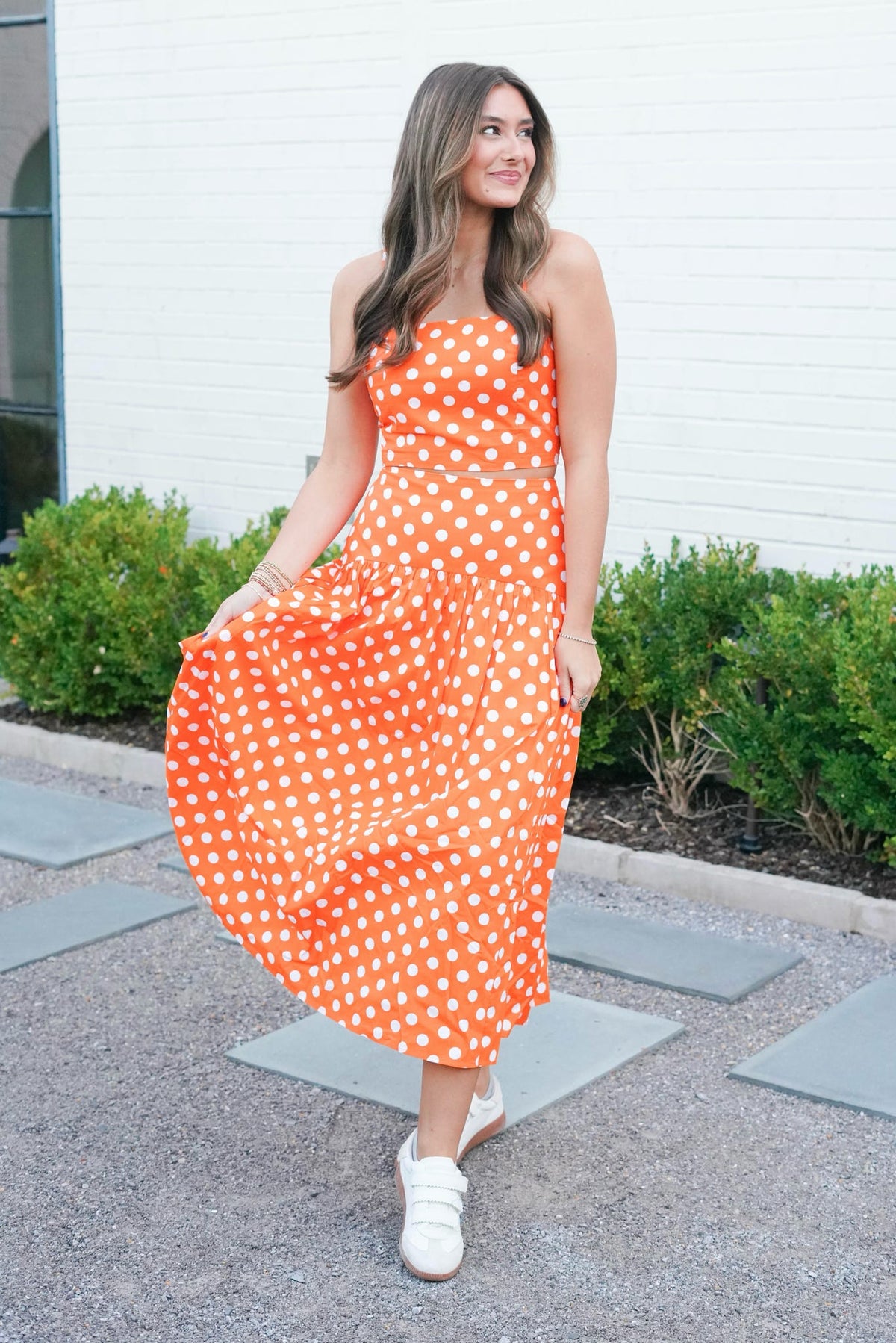 Sideline Style Polka Dot Top Ivory/Black / Large Sideline Style Polka Dot Top Ivory/Black / Large