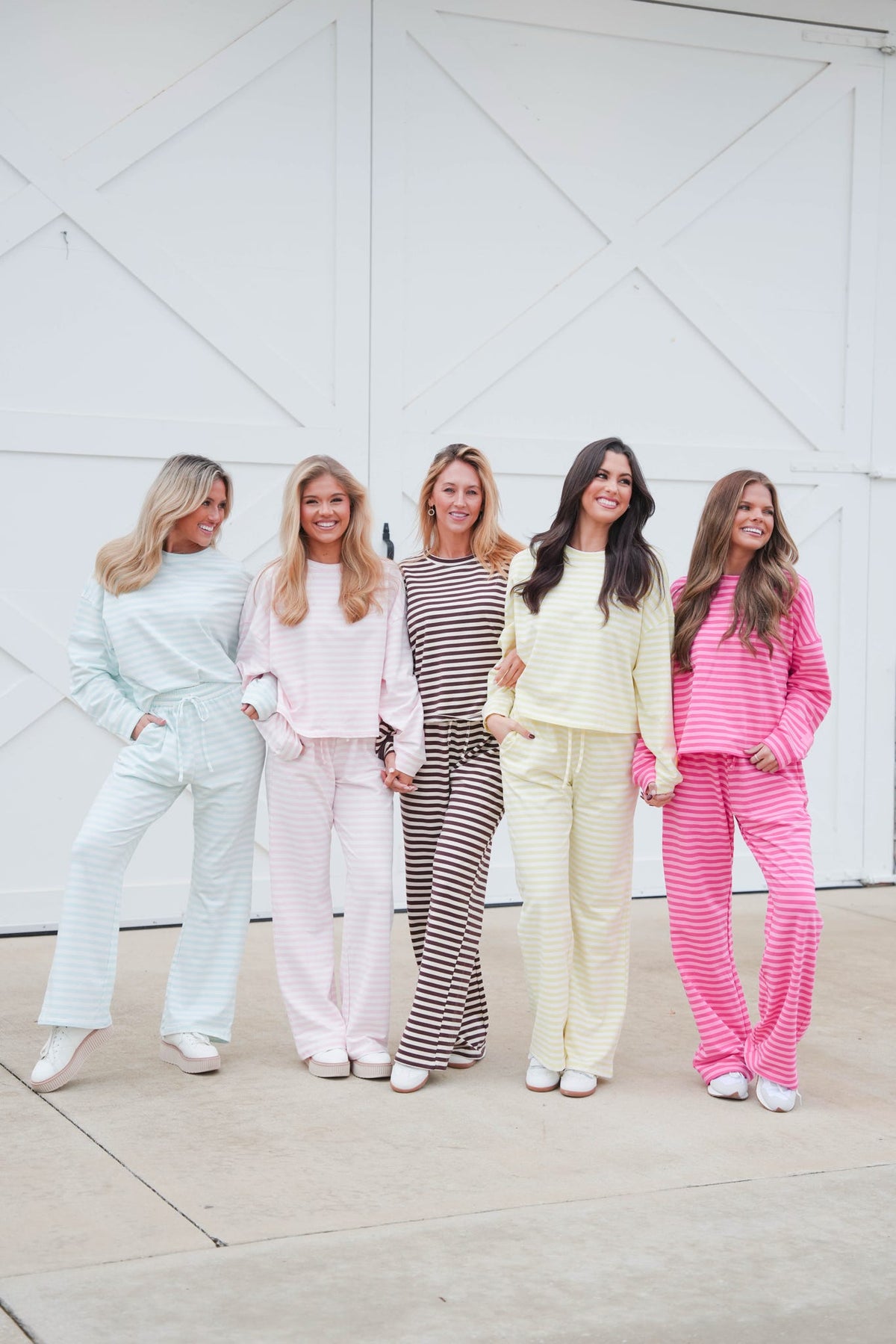 Striped Patch French Terry Pant