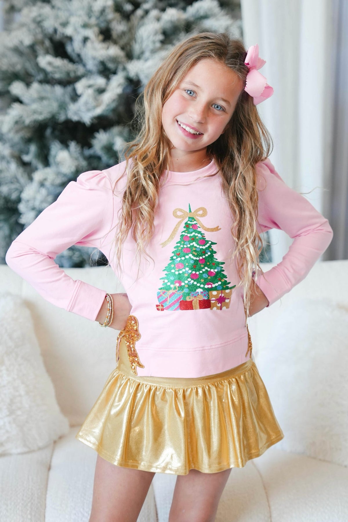 Girls' Azarhia Glitter Christmas Tree