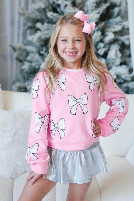 Girls' Belle Bow Sweatshirt