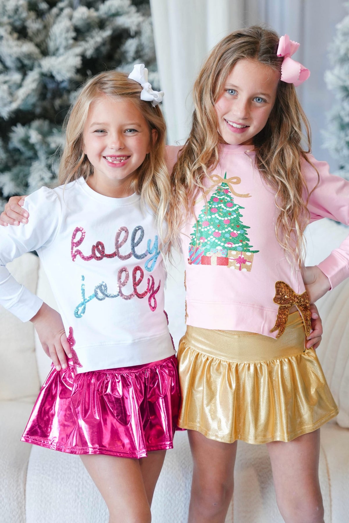 Girls' Azarhia Holly Jolly Christmas Top