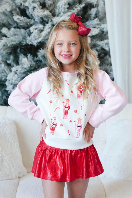 Girls' Candy Cane Sweatshirt