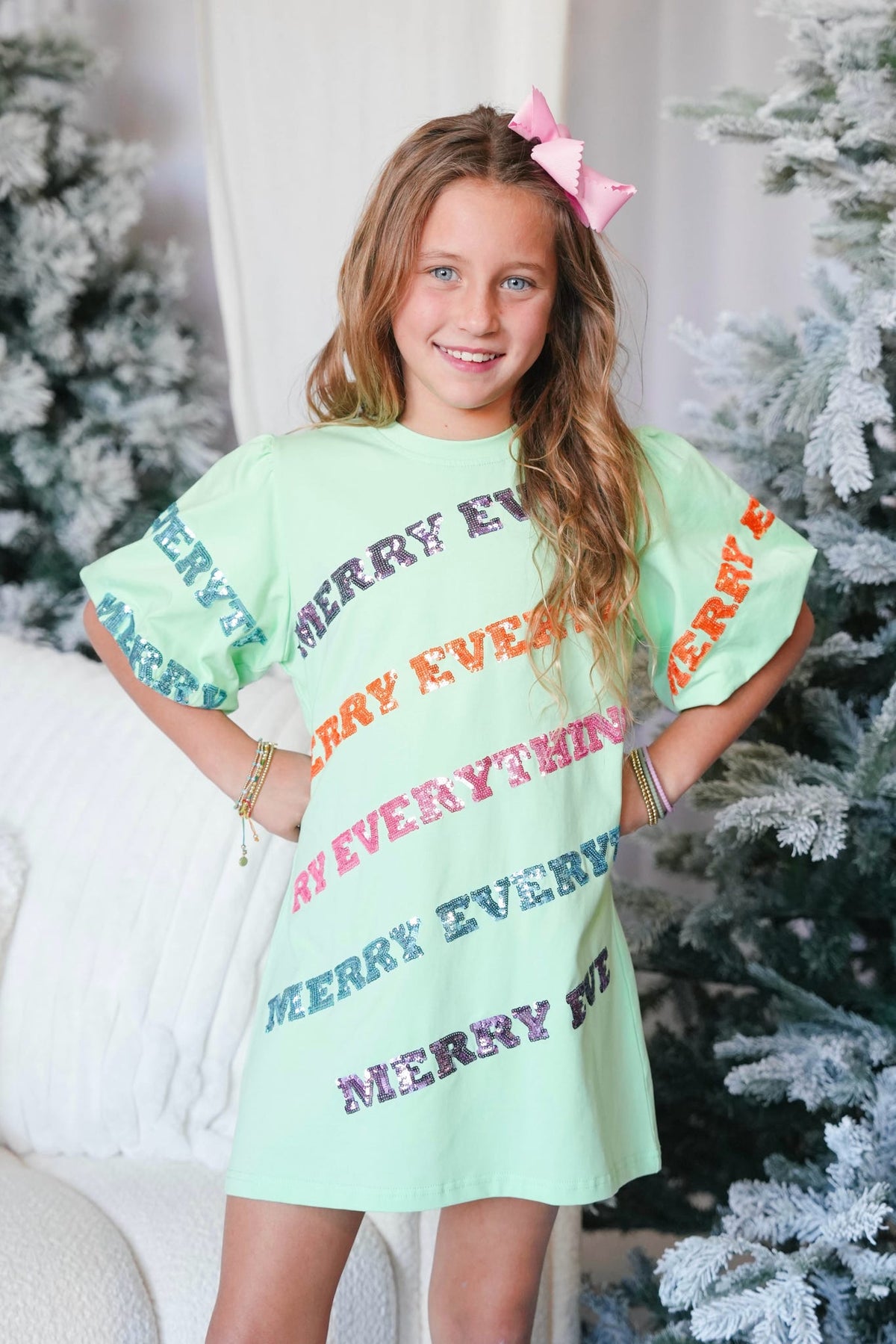 Girls' Belle Cher Merry Everything Dress Green / 14 Girls' Belle Cher Merry Everything Dress Green / 14
