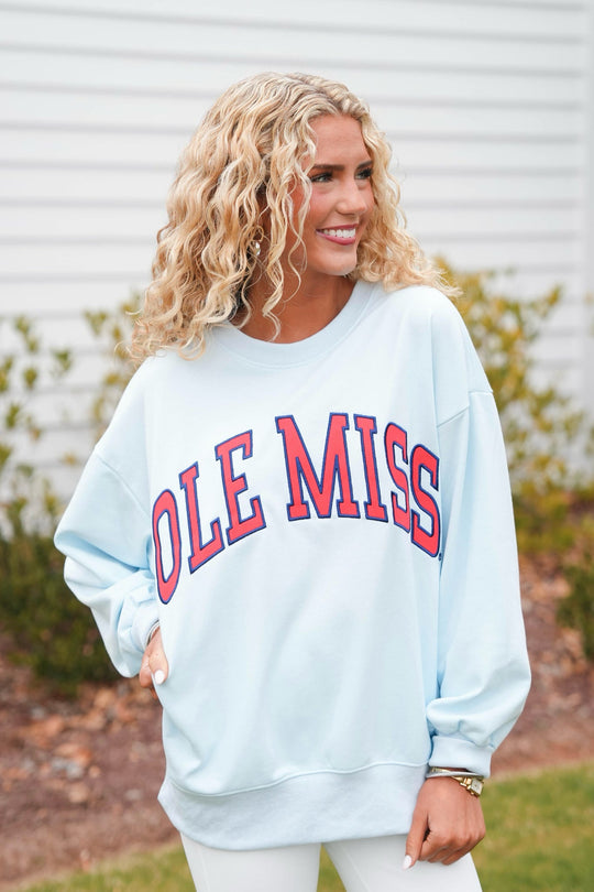 Scarlet & Gold Ole Miss Mallory Crewneck