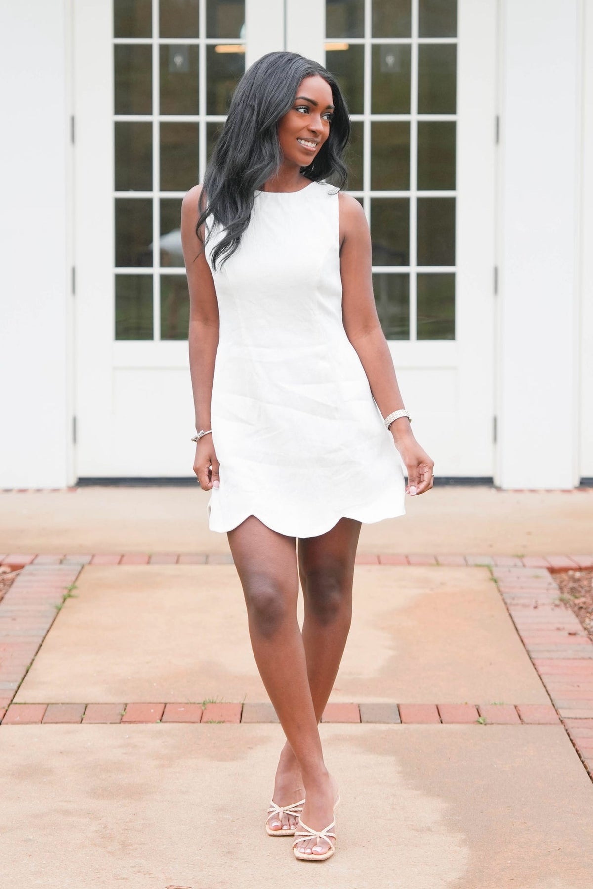 simple dress white Simple Times Dress Pink / Medium
