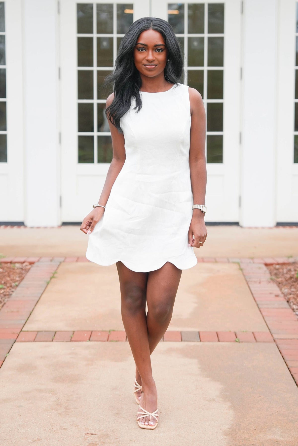 white dress simple Mermaid Backless Boho Wedding Diamond White / 2 while the flattering V Simple Times Dress - Pants