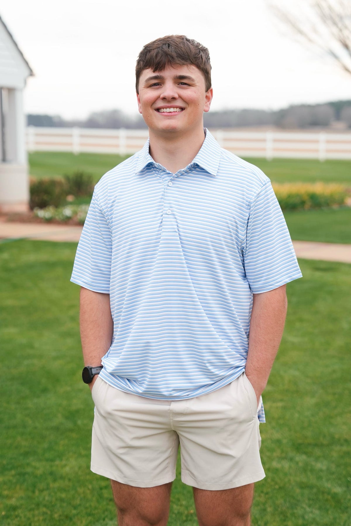 Meripex Striped Performance Polo