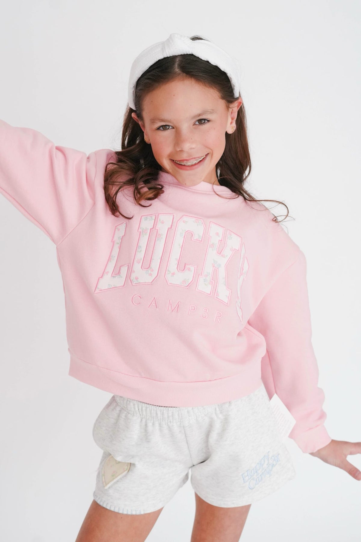 Girls' Happy Camp3r Lucky Daydream Crewneck