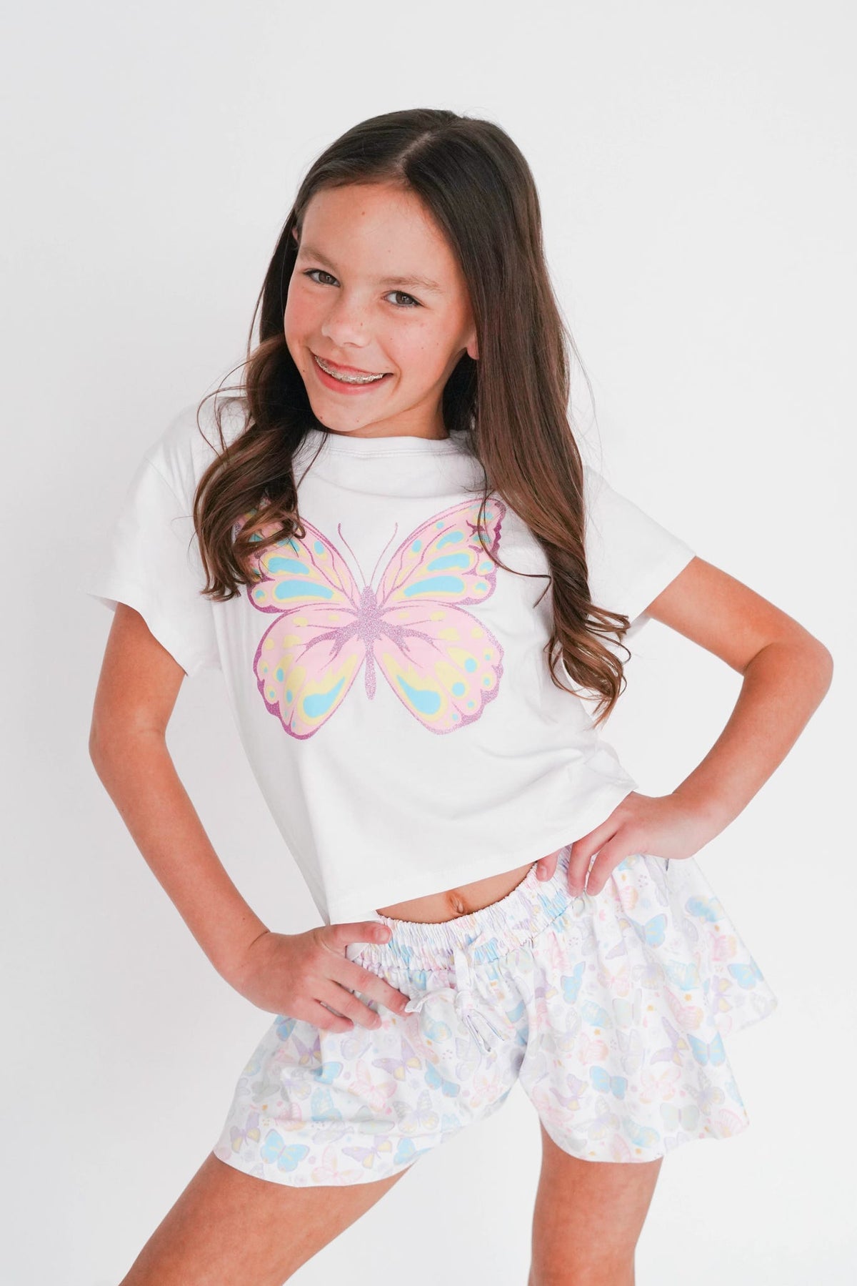 Girls' Azarhia Butterfly Flowy Short