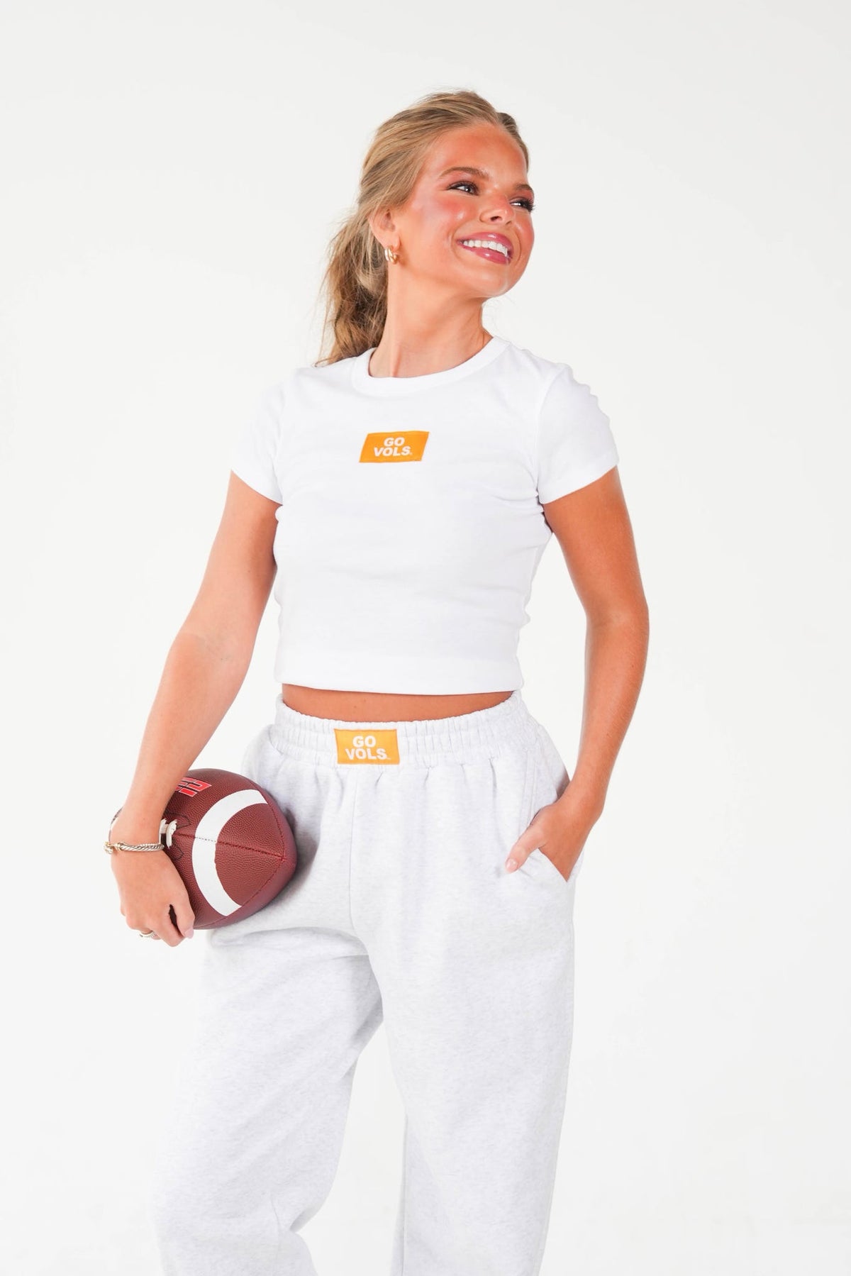 Scarlet & Gold Collegiate Patch Baby Tee