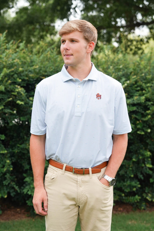 Genteal Gridline Printed Aubie Polo
