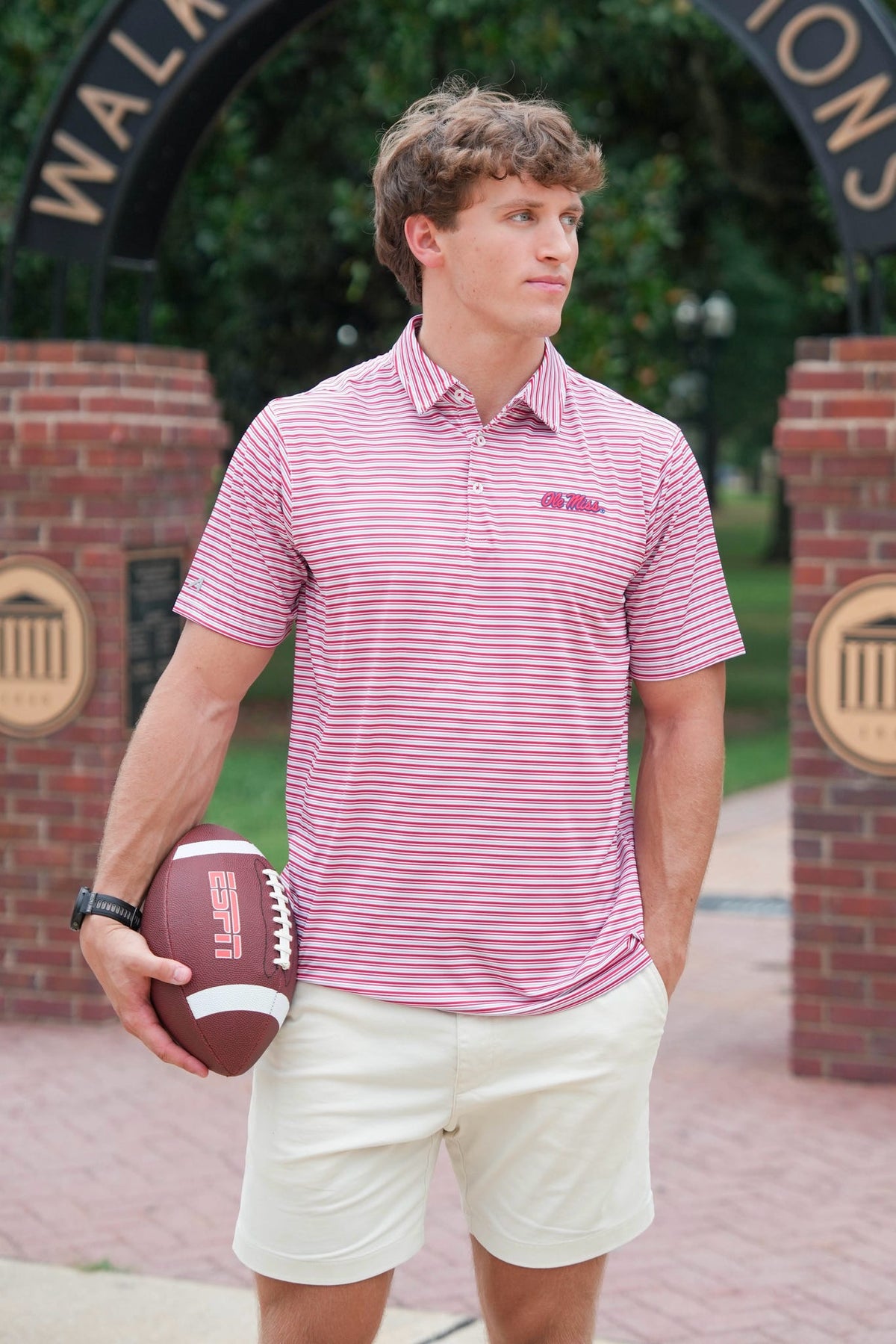 Antigua Streamline Polo Ole Miss Script