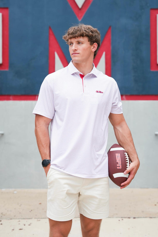 Taylor & Mick Diamond Patterned Polo