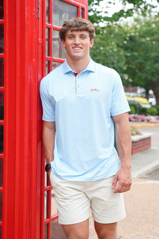 Taylor & Mick Ole Miss Script Mini Football Polo