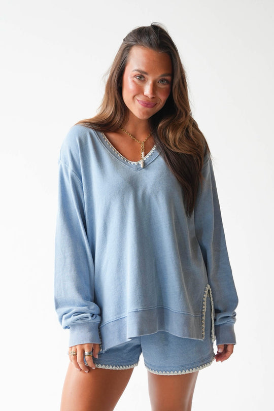 Z Supply Cam Knit Whipstitch Top