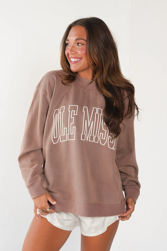 Mockneck Ole Miss Sweatshirt