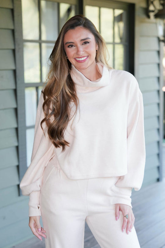 Hacci Cowl Neck Sweater