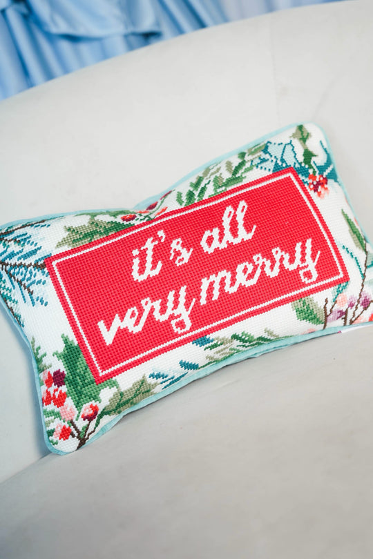 Furbish Needlepoint Pillow