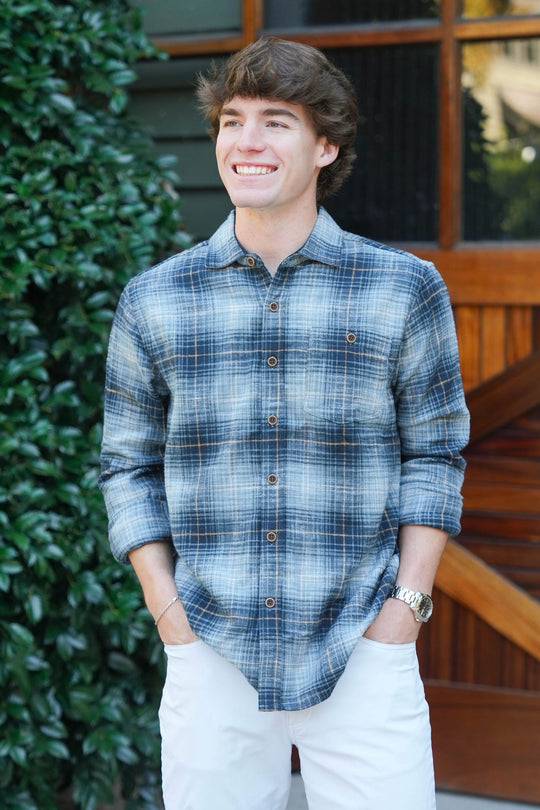 North River Crosshatch Brushed Cotton Shirt