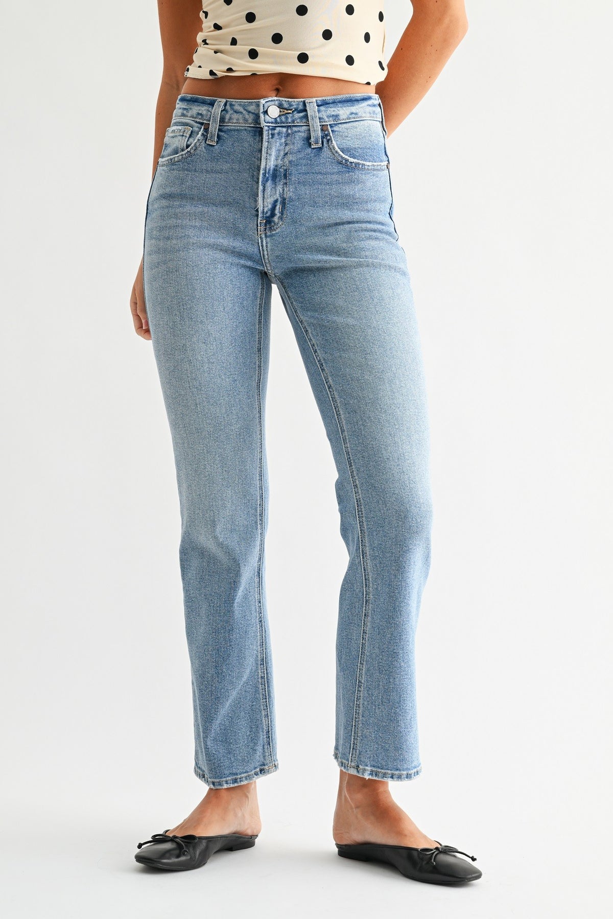 Just Black Slim Cropped Bootcut Jean