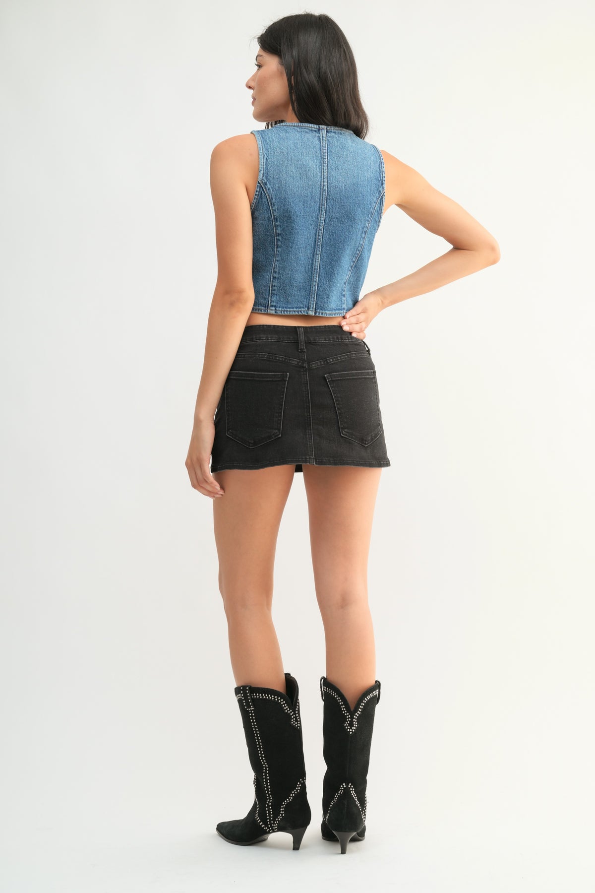 Just Black Denim Skort