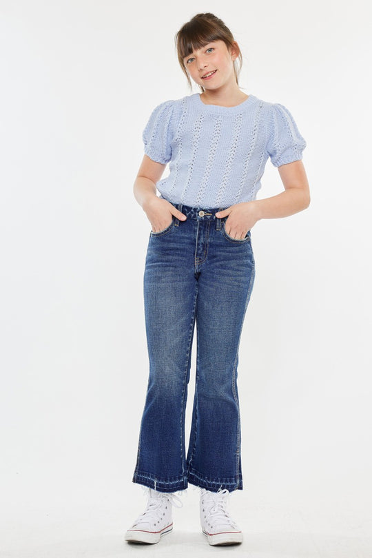 Girls' Cropped Flare Jeans