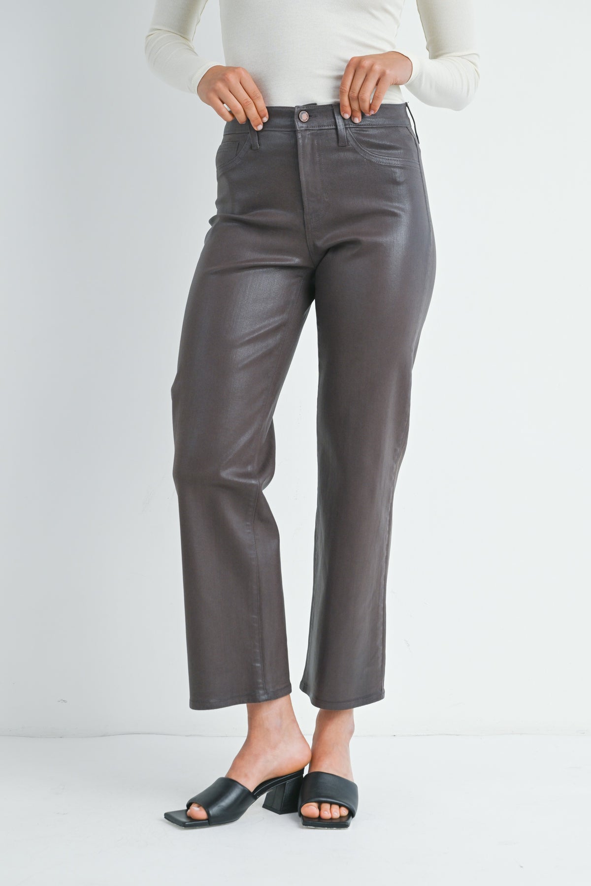 Just Black Denim Coated Pant